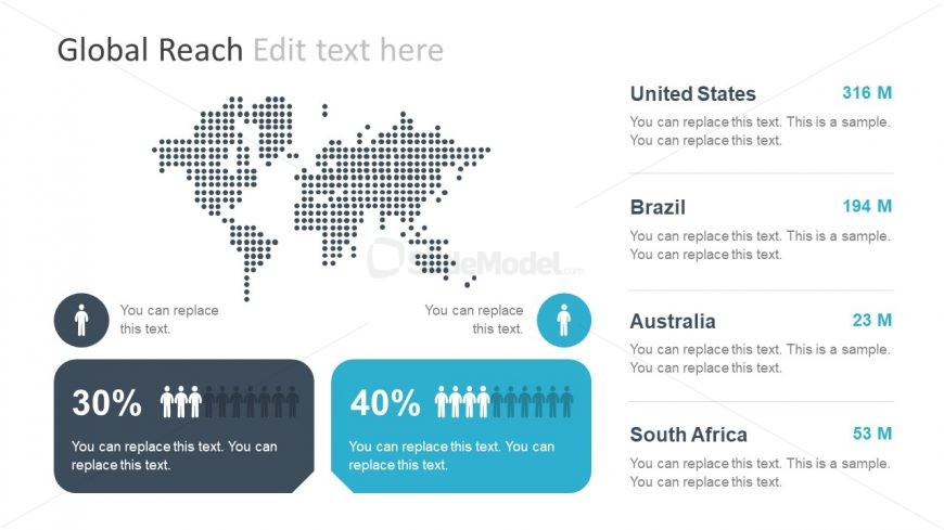 Digital PowerPoint World Map Graphics