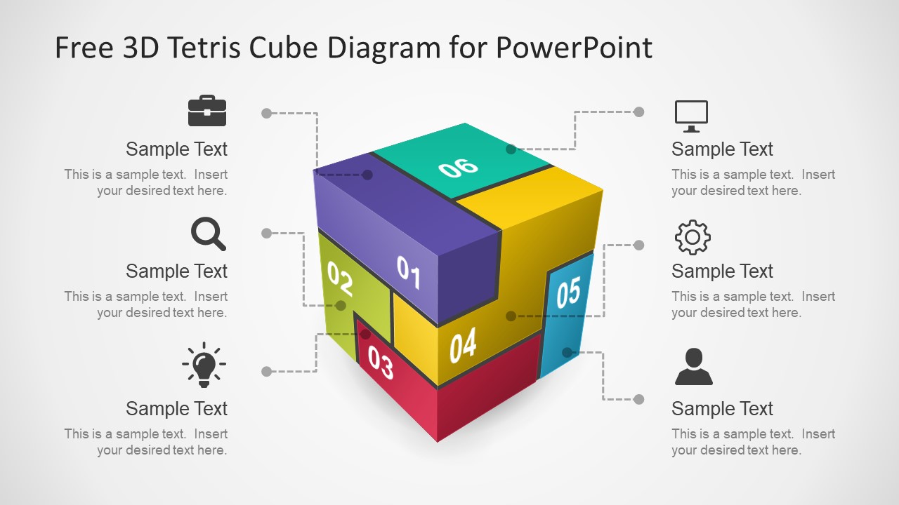 Free 3D Tetris Cube for PowerPoint - SlideModel