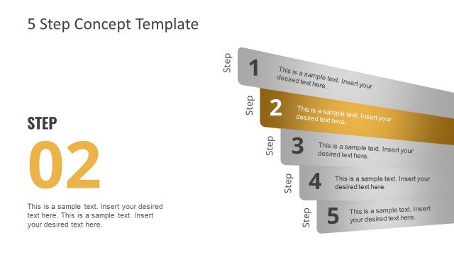 Presentation Design of 5 Step Banner