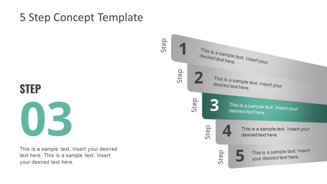 Five Step Label and Headline Layout