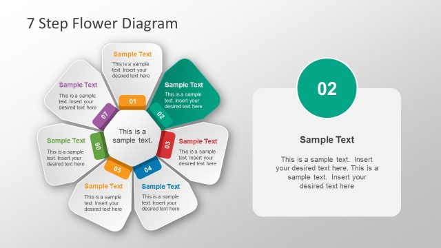 7 Step Diagram of Flower PPT