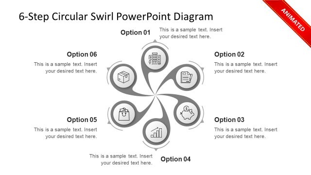 Animated Swirl PowerPoint Circular Diagram