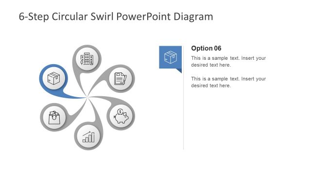 Slide of 6 Steps PowerPoint Diagram