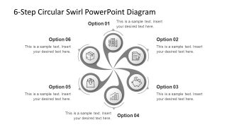 6 Steps Circular PowerPoint Slide
