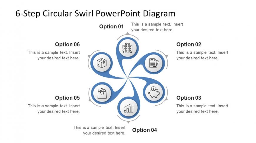 infographic swirl circular ppt slidemodel