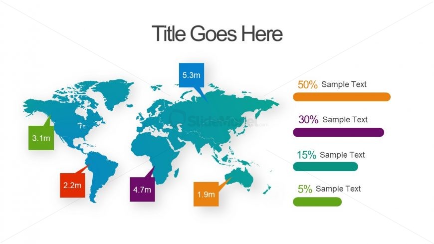 World Map Global Reach Slide - SlideModel