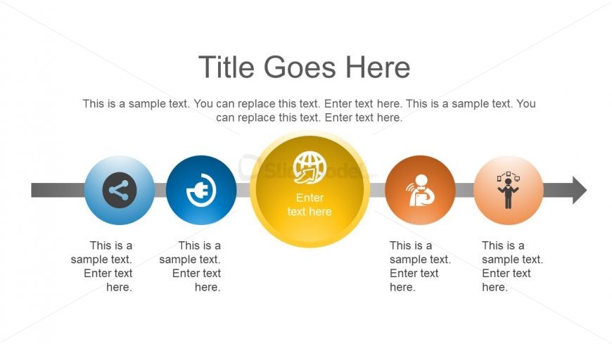 5 Steps Infographic Circle Stages