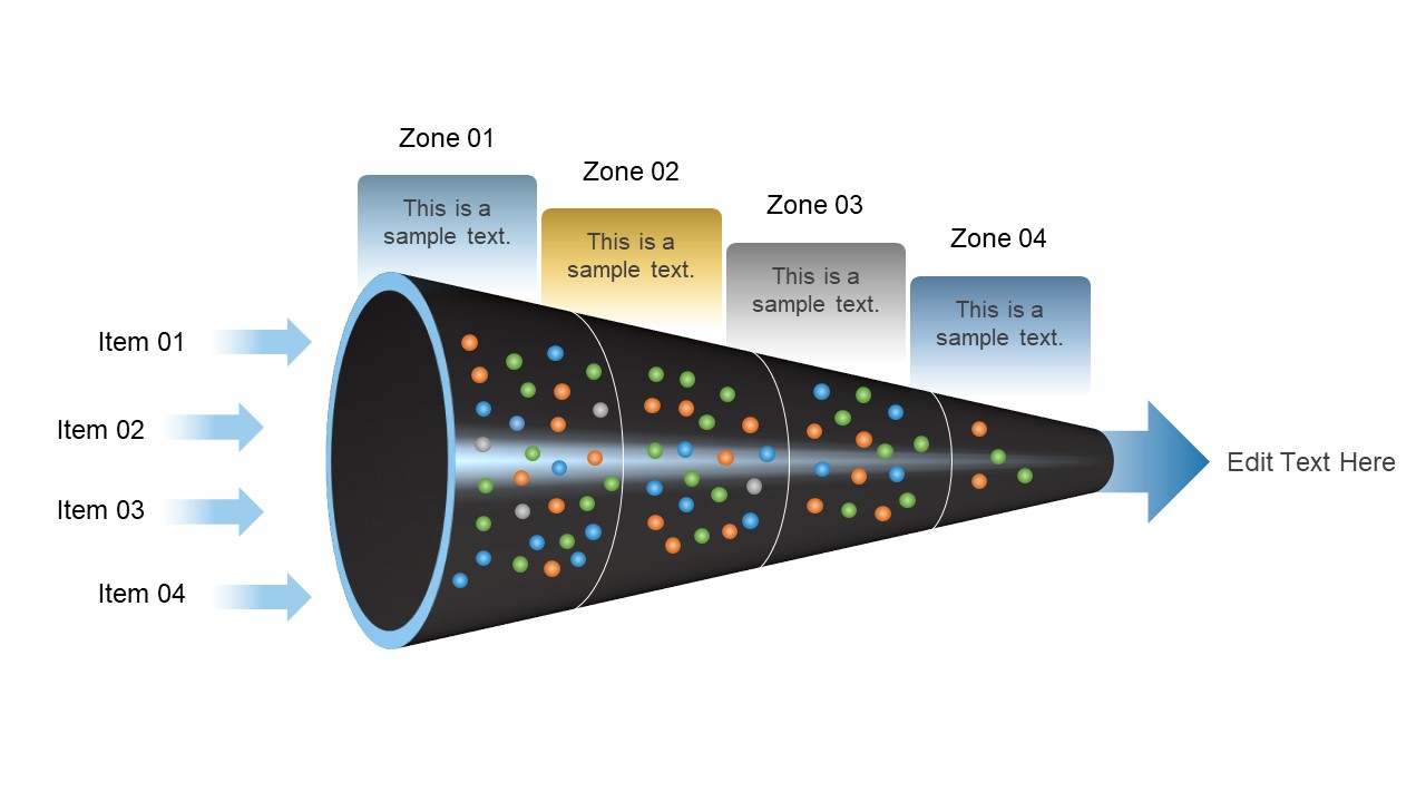 4 Steps PowerPoint Diagram Funnel