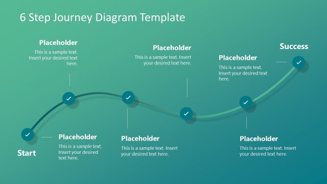 6 Steps PowerPoint Template Journey