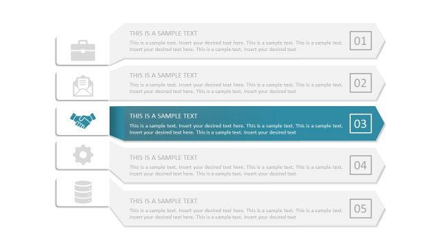 Banner Ribbon 5 Arrows Presentation