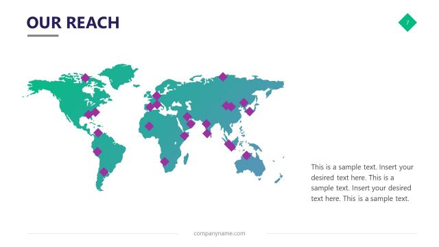 World Map Global Reach Presentation