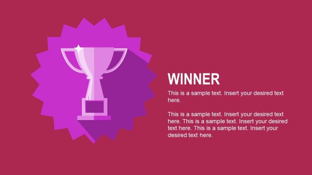 Rewarding Winner PowerPoint Metaphor
