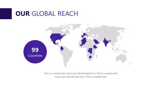 World Map Silhouette Global Reach