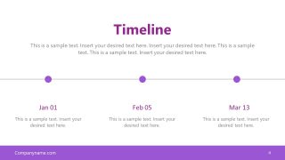 Horizontal Timeline 3 Milestones