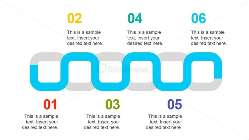 PowerPoint 6 Steps Diagram