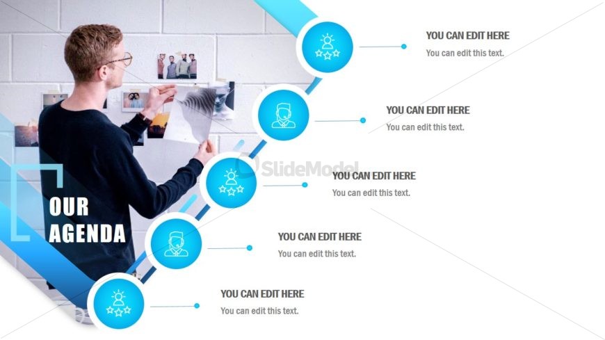 Creative Agenda Slide in PowerPoint