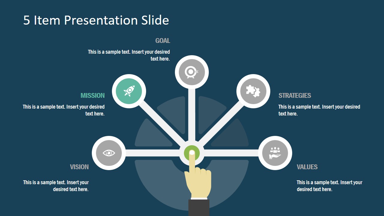 Free 5 Item Presentation Slide For Powerpoint Slidemodel