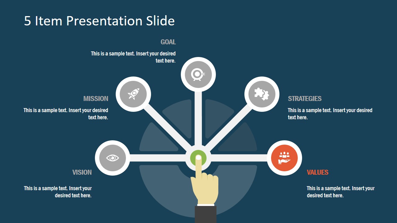 Free 5 Item Presentation Slide For PowerPoint SlideModel