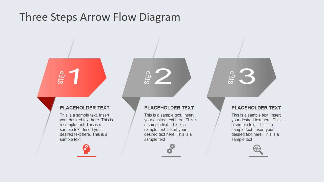 Free Three Steps Angle Arrows PowerPoint Diagram - SlideModel