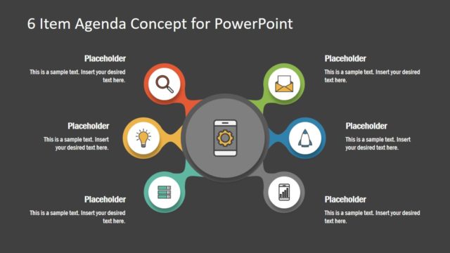 Agenda Concept 6 Steps Diagram