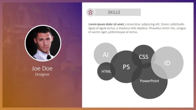 PowerPoint Slide of Skills Resume