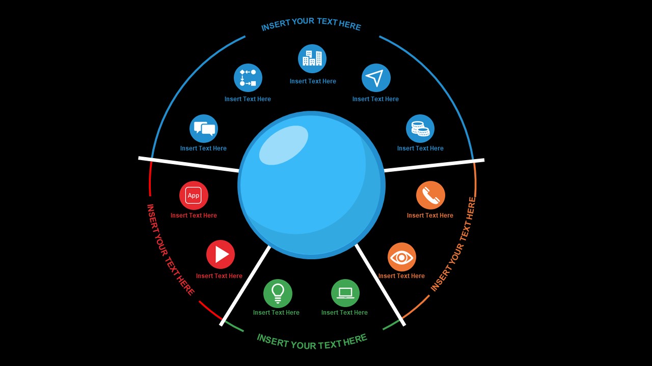 11 Steps Zoom Animation Icons Powerpoint Template Slidemodel