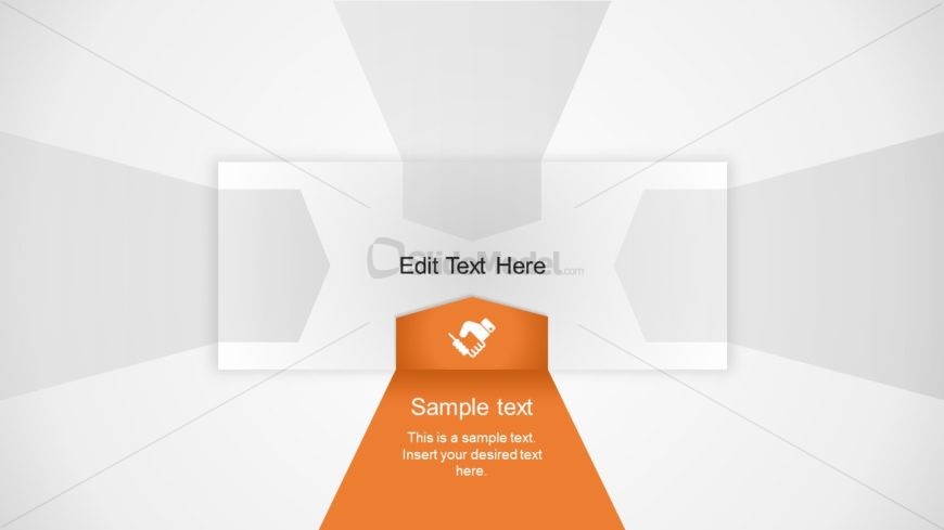 Flat PowerPoint 3D Layout 3 Step
