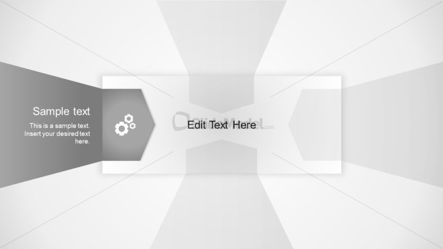 Flat PowerPoint 3D Layout 4 Step