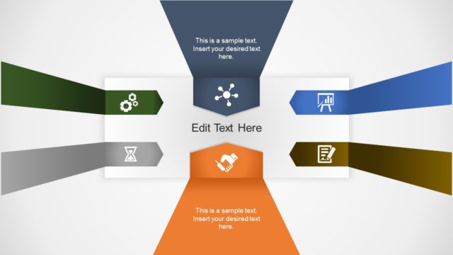 6 Steps Positioning PowerPoint Arrows