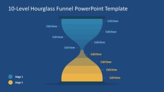 Funnel Diagram of Hourglass PowerPoint