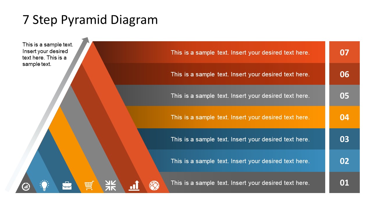 PowerPoint 7 Layer Diagonal Pyramid