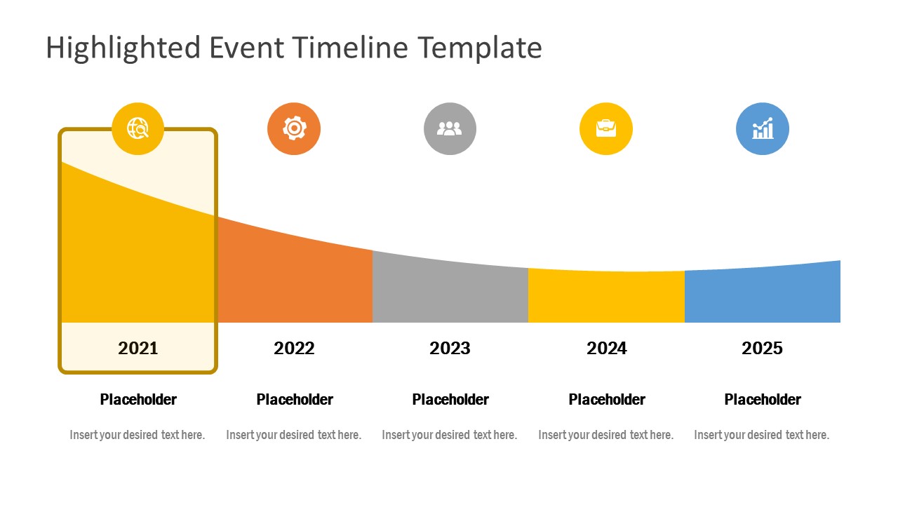 Free Template of Highlighted Timeline 