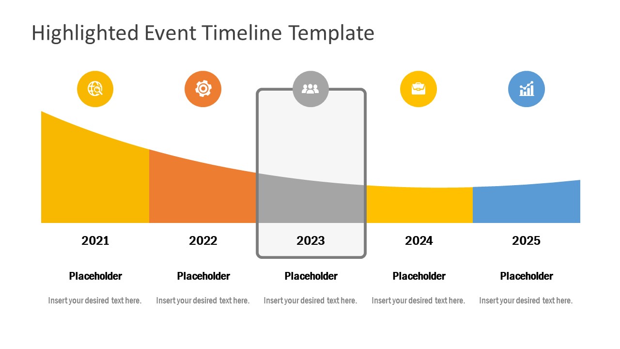 Free Highlighted Event Timeline Template For Powerpoint Slidemodel