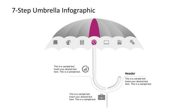 Flat PowerPoint Umbrella Concepts Design