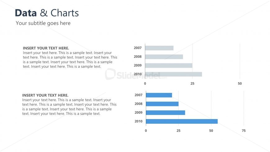 Flat Data Charts for Business Statistics