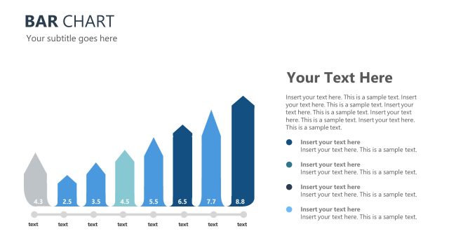 Spiked Bar Chart Design Blue Theme
