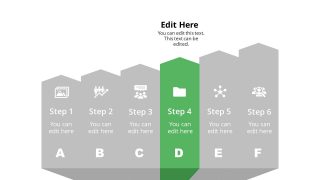 Arrow Shape Diagram Template Step 3