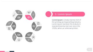 PPT Hexagon 6 Steps Diagram 