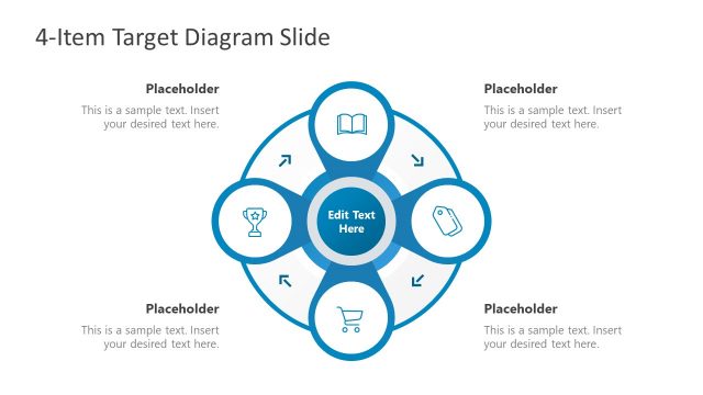 4 Steps Target Diagram Template