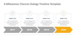 PPT 4 Sections of Chevron Diagram 