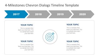 Horizontal Timeline 4 Steps Milestones 