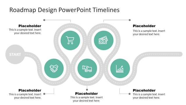 PowerPoint Curved Roadmap Template