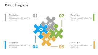 Presentation of 4 Steps Puzzle Layout 