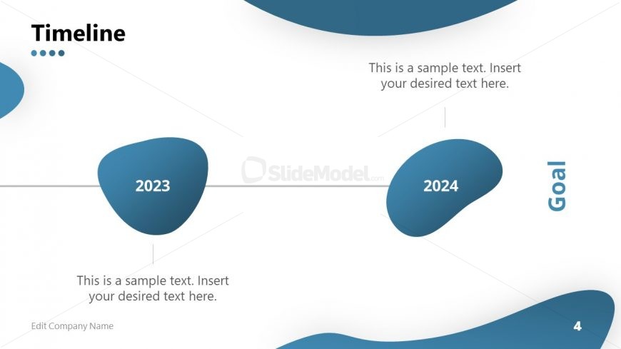 Editable Timeline Template Organic PPT