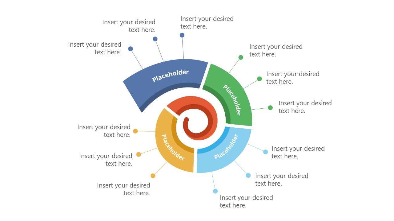4 Steps Spiral Diagram Powerpoint Slidemodel 