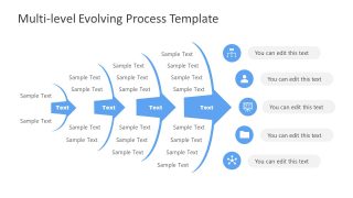 4 Steps Evolving Process Arrow PowerPoint 