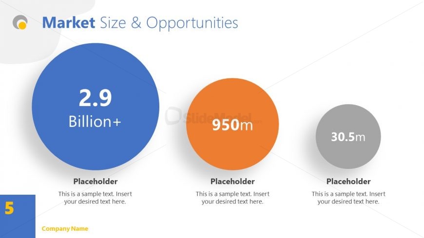 Market Size Slide Simple Theme PPT