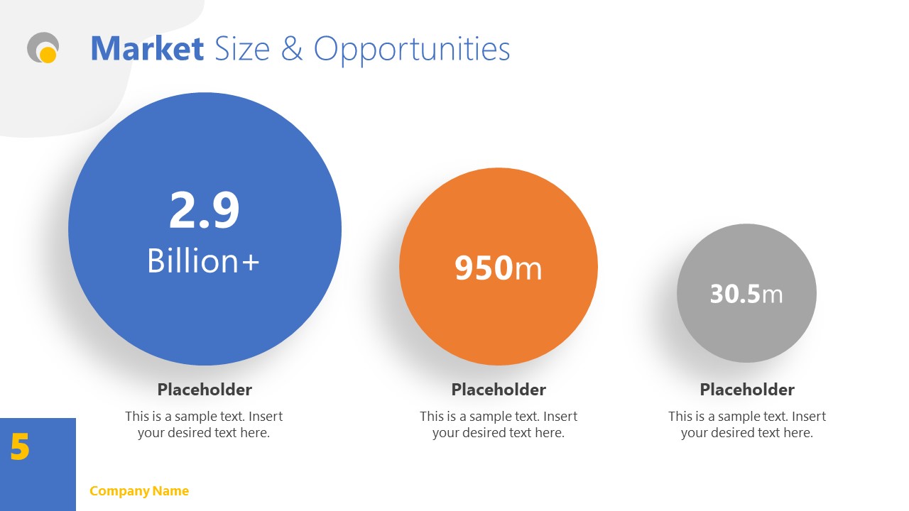 Simple Presentation PowerPoint Market Size Slide - SlideModel Within Powerpoint Presentation Template Size