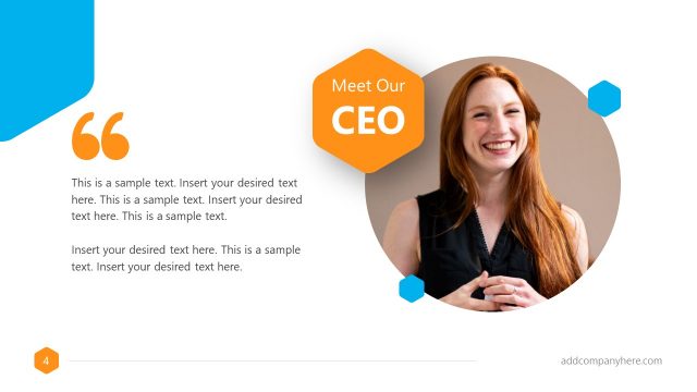 Business Proposal CEO Message PowerPoint