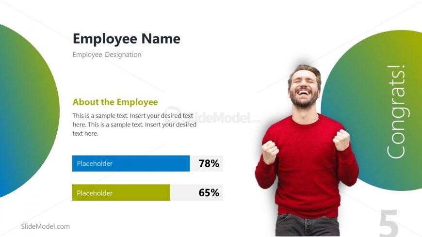 PowerPoint Data Driven Chart Template for Employee Spotlight